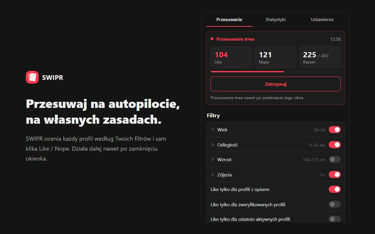 Przesuwaj na autopilocie, na własnych zasadach.